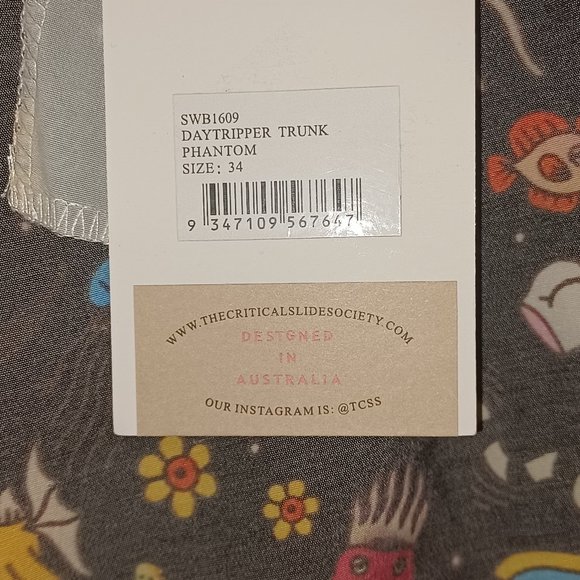 Critical Slide Society Men's Beach Shorts- Daytripper Trunk - Phantom - Picture 3 of 3